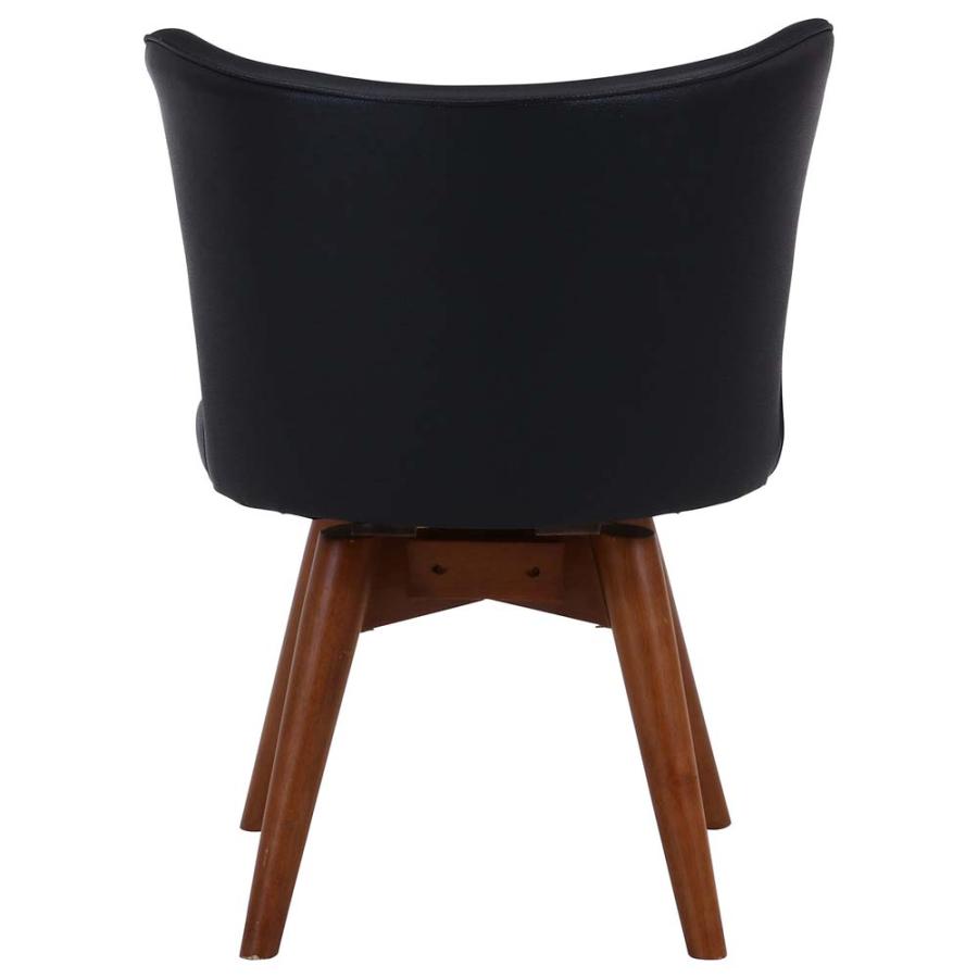 不二貿易 回転式 ダイニングチェア クラム PVC ブラック 88935 | 不二貿易 | 03