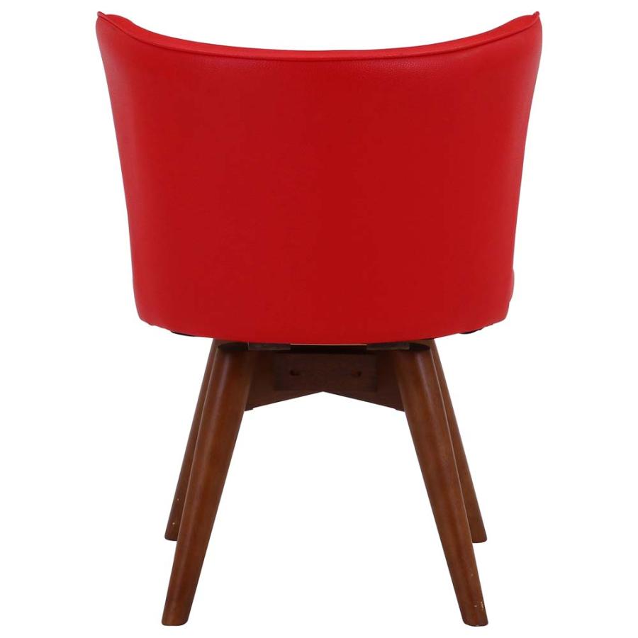 不二貿易 回転式 ダイニングチェア クラム PVC レッド 88936 | 不二貿易 | 03