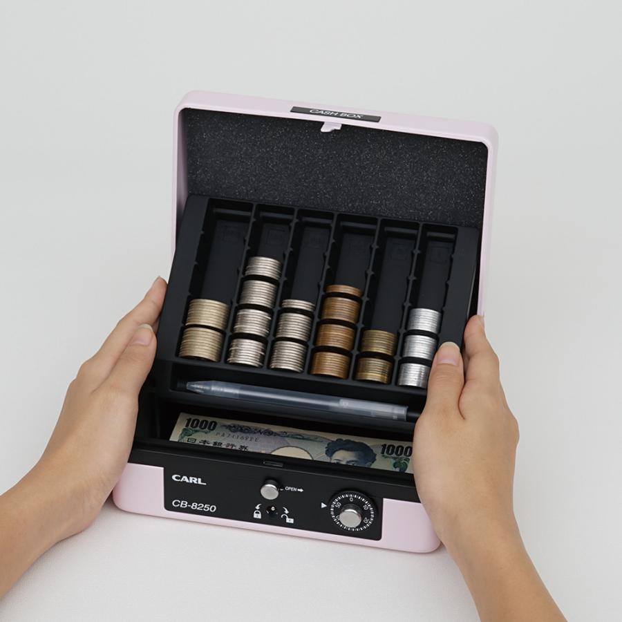 カール事務器 手提げ金庫 キャッシュボックス そとレジ A6 ピンク CB-8250-P 簡易レジ 持ち歩き 貴重品 セキュリティ イベント | ブランド登録なし | 02