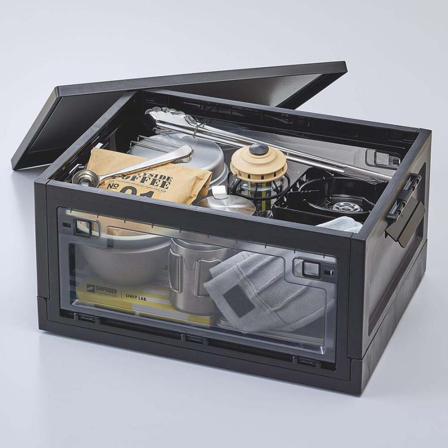 リヒトラブ LIHITLAB サーフライダーファウンデーションジャパン フォールディングコンテナ <OBP> 32L Aブラック 32L A3222-24 | LIHIT LAB. | 12