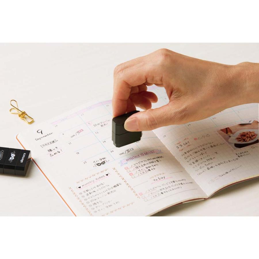 シャチハタ Shachihata 4連結スタンプ nototo join ノトトジョイン フレーム ブラック PEL-JA1/H | ブランド登録なし | 06