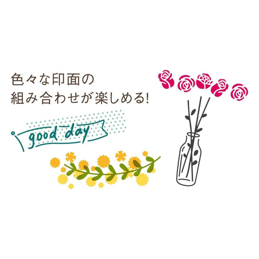 シャチハタ Shachihata 回転デコレーションスタンプ mini リーフ NDR-15A2 | ブランド登録なし | 05