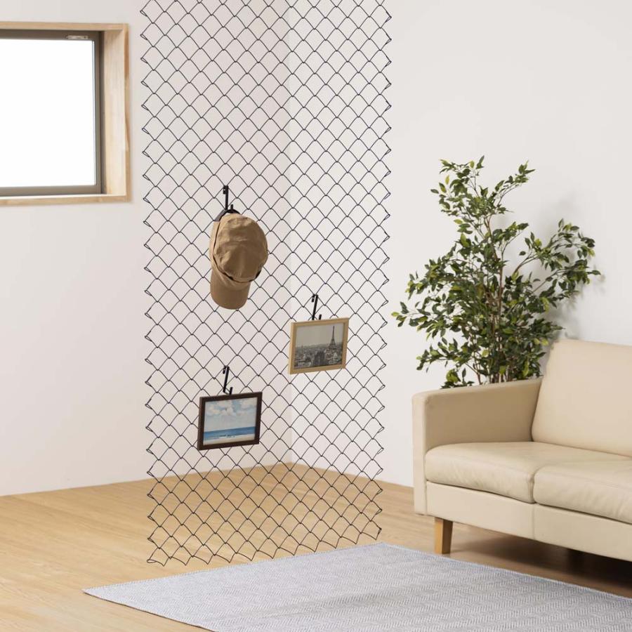 光 hikari ランバスメッシュ 600×900mm ブラック RMEJ69-1 インテリア 壁収納 間仕切り | ブランド登録なし | 03