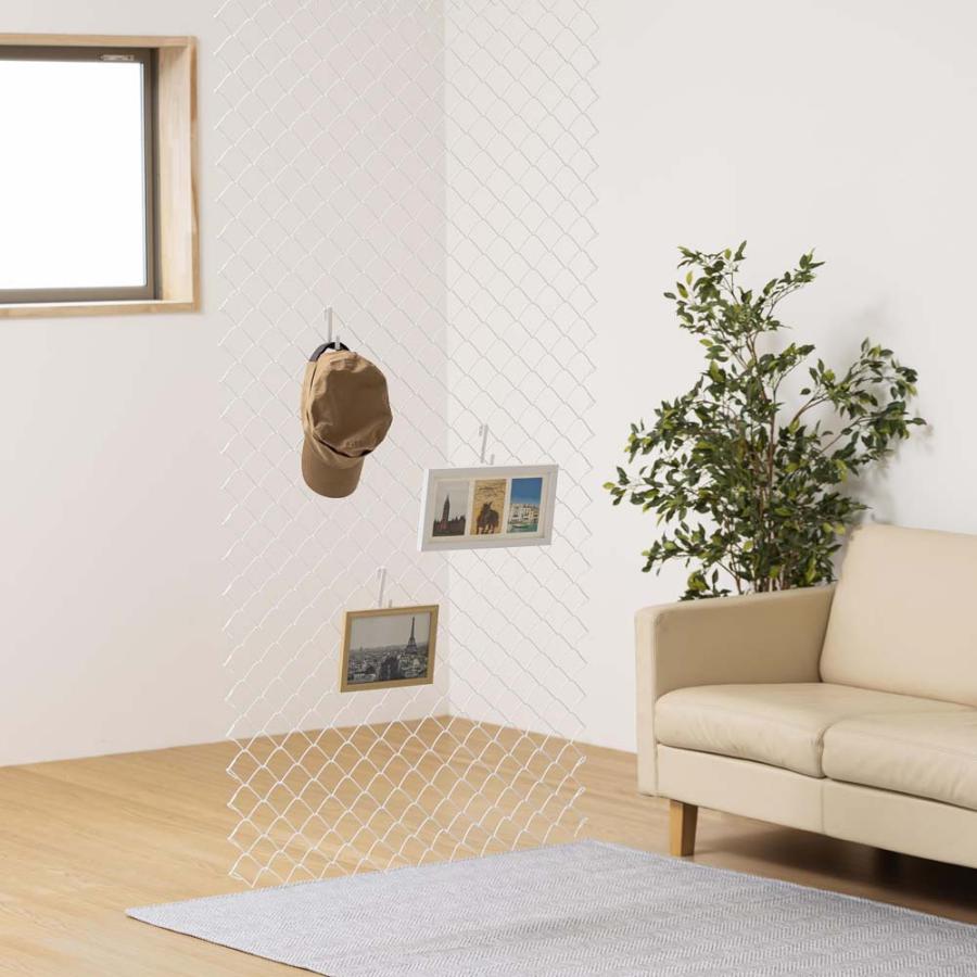 光 hikari ランバスメッシュ 600×900mm ホワイト RMEJ69-2 インテリア 壁収納 間仕切り | ブランド登録なし | 03