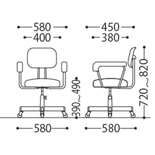 ジョインテックス JOINTEXT 事務イス R-23C グレー | JOINTEX | 03
