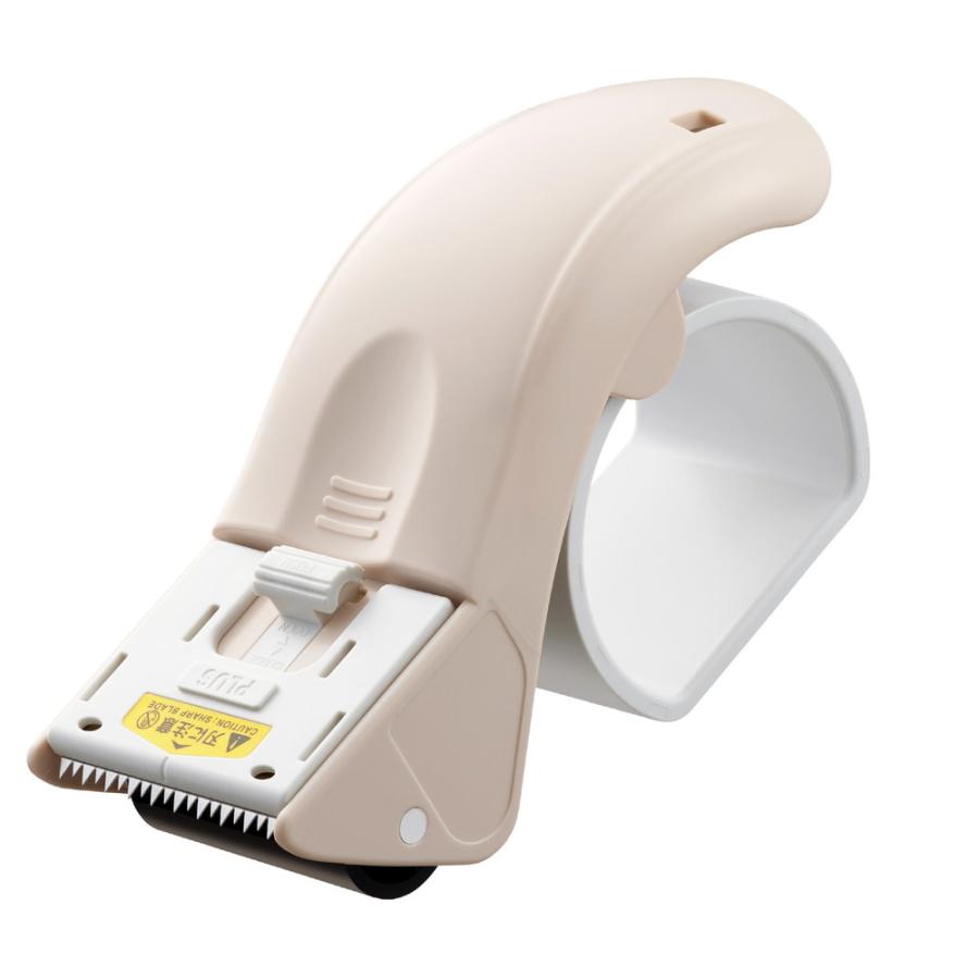 プラス PLUS 梱包用テープカッター グリップカット ベージュ 31498 TC-500P | PLUS