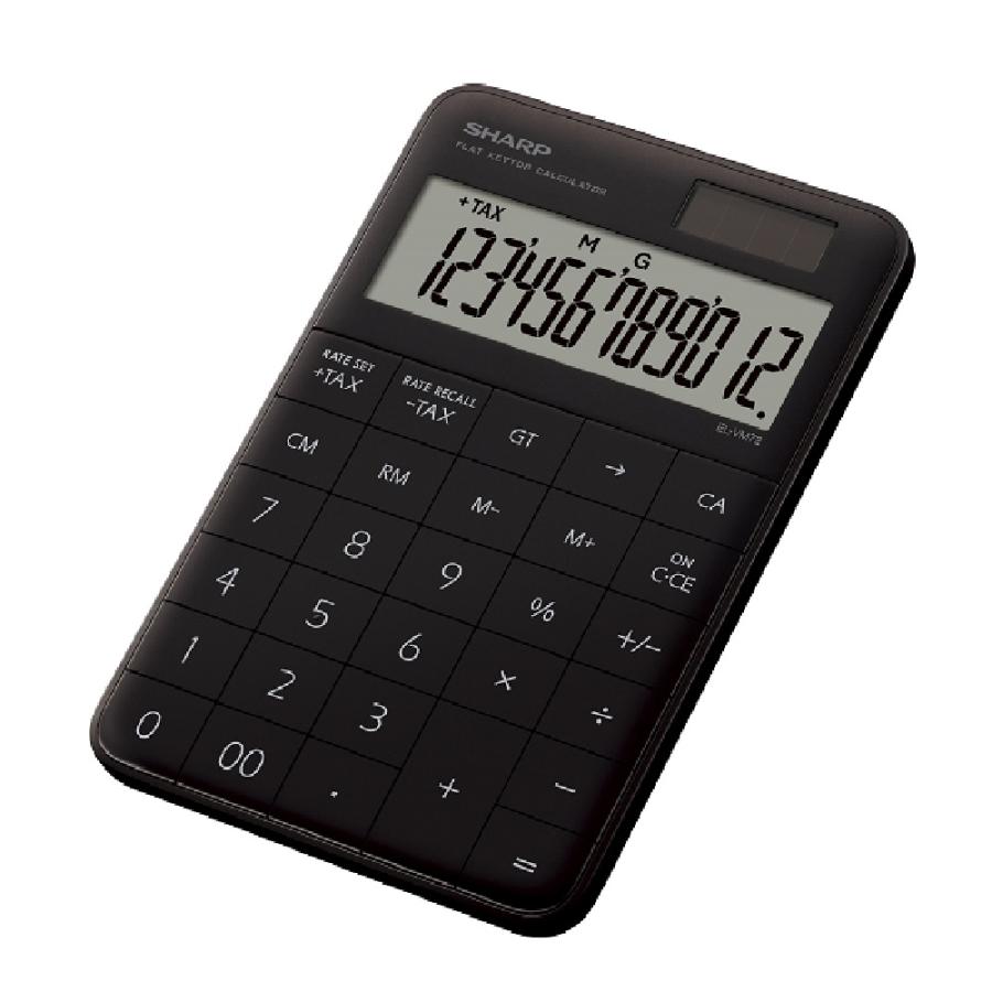 フラットフェースデザイン電卓ブラック シャープ SHARP 電卓 | SHARP | 01