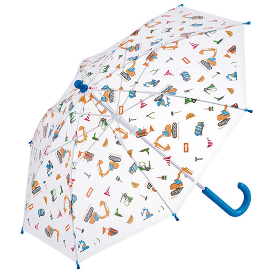 スケーター はたらくクルマ 子供用ビニール傘 40cm UBV2 雨具 レイングッズ | スケーター