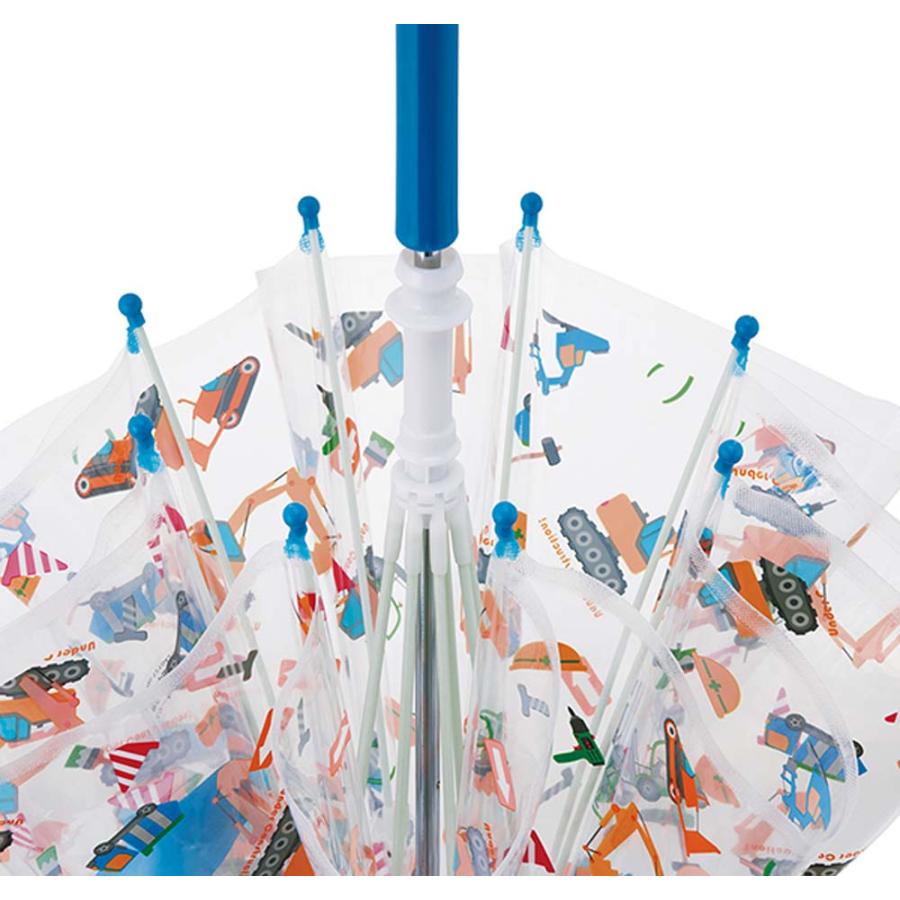 スケーター はたらくクルマ 子供用ビニール傘 40cm UBV2 雨具 レイングッズ | スケーター | 03