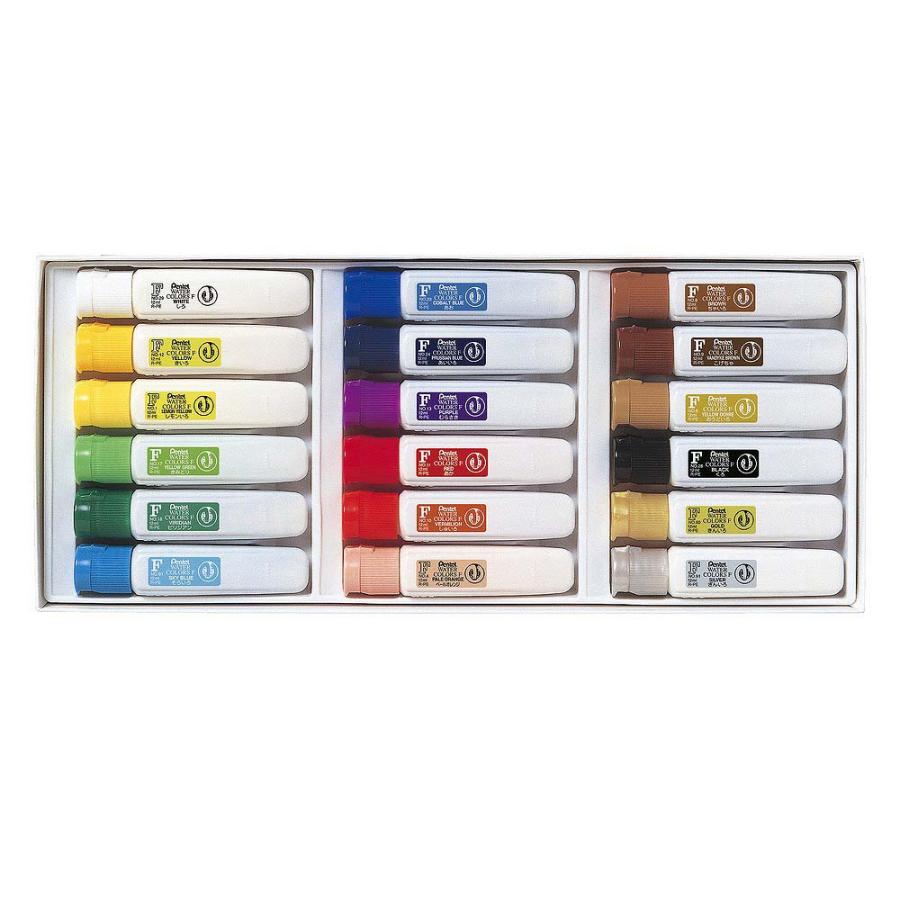 ぺんてる エフ水彩 ポリチューブ入り セット 18色  WFC1-18 えのぐ 絵の具 画材 | ぺんてる | 01