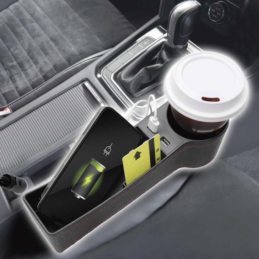 アクセル AXCEL USBポート付き シートすき間ポケット AXL-603 カー用品 収納 | ブランド登録なし | 03