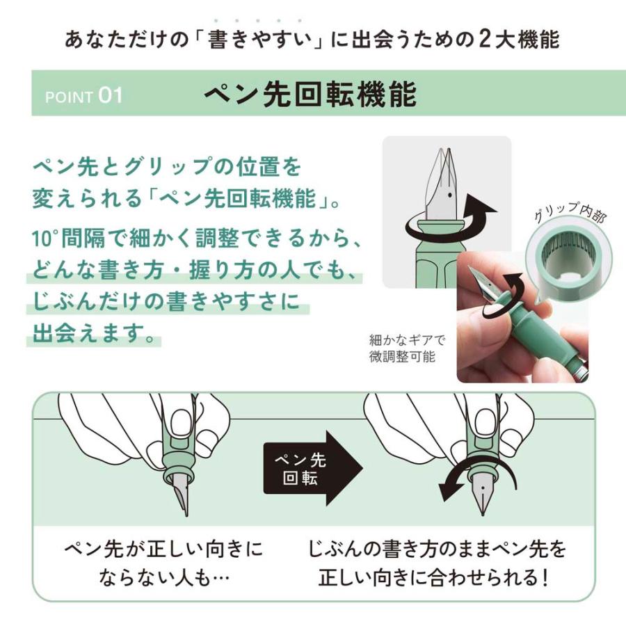 万年筆 TUZU ADJUST 万年筆 グリーン 細字 110541260 セーラー万年筆 sailor | セーラー万年筆 | 08