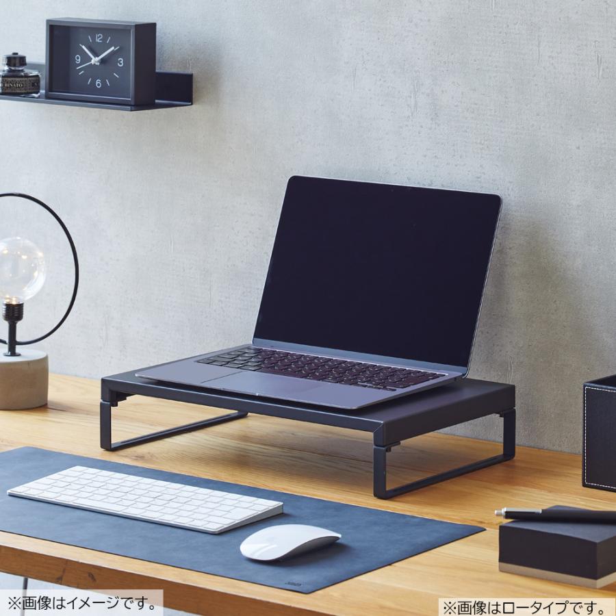 LIHIT LAB.＜リヒトラブ＞ 机上台＜幅390mm・ロータイプ＞ マットブラック A7330-124 モニター台 ラック 棚 PC パソコン 収納 | ブランド登録なし | 01