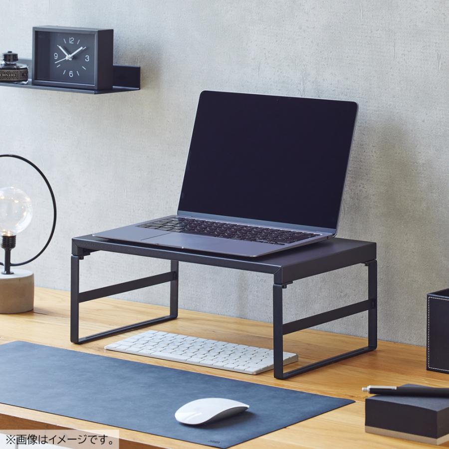 LIHIT LAB.＜リヒトラブ＞ 机上台＜幅390mm・ハイタイプ＞ マットブラック A7331-124 モニター台 ラック 棚 PC パソコン 収納 | ブランド登録なし | 01