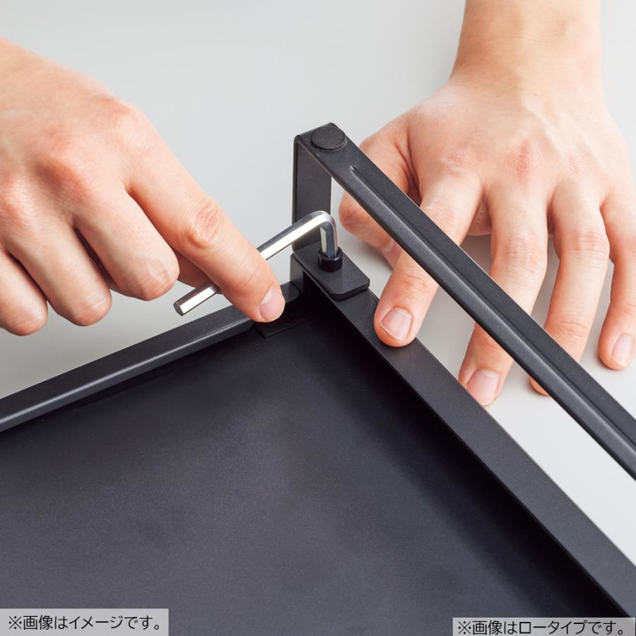 LIHIT LAB.＜リヒトラブ＞ 机上台＜幅590mm・引出し付＞ マットブラック A7338-124 モニター台 キーボード ラック 棚 パソコン 収納 | ブランド登録なし | 07