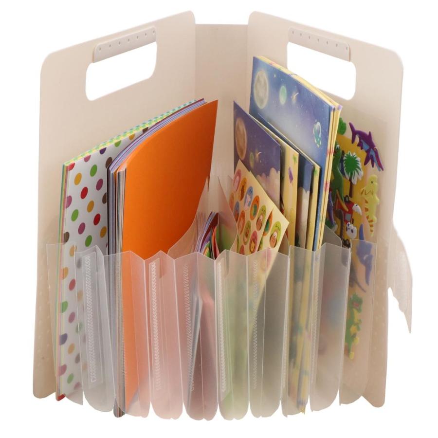 サクラクレパス こまごまファイル ホワイト TF-O#50 おかたづけシリーズ ポケット 収納 折り紙 小物 手紙 書類 作品 小分け | サクラクレパス | 05