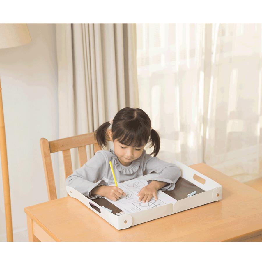 サクラクレパス おえかき学習トレー ホワイト TT-A3#50 汚れ防止 リビング学習 お絵かき 散らばり防止 持ち運び便利 ビーズ 粘土 工作 | サクラクレパス | 08