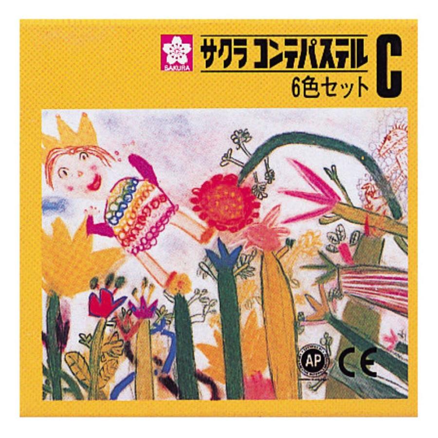 サクラクレパス サクラコンテパステル 6色 C CT6C 画材 クレヨン 描画材料 | サクラクレパス