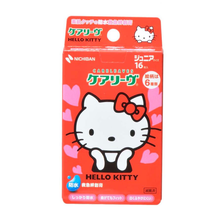 ニチバン NICHIBAN ケアリーヴ ハローキティ CLB16KT ジュニアサイズ 16枚 CLB16KT  ばんそうこう 絆創膏 | NICHIBAN