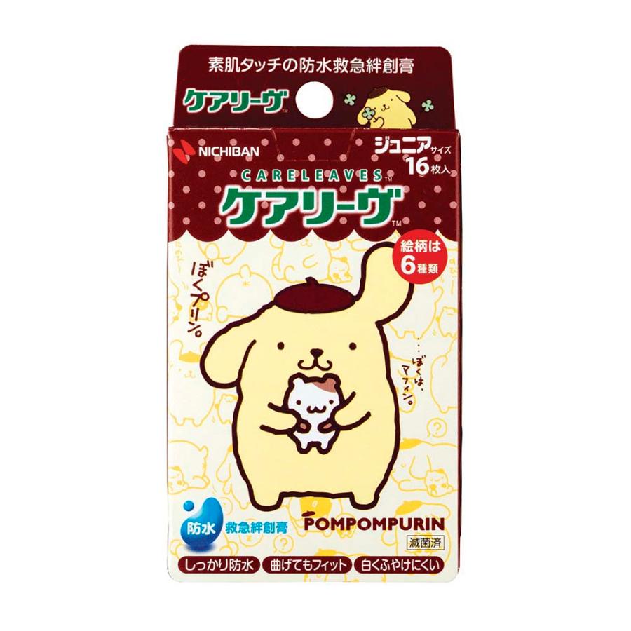 ニチバン NICHIBAN ケアリーヴ ポムポムプリン CLB16PM ジュニアサイズ 16枚 CLB16PM  ばんそうこう 絆創膏 | NICHIBAN