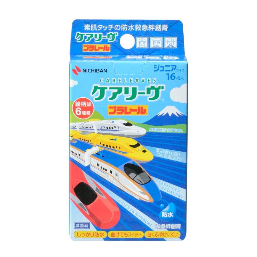 ニチバン NICHIBAN ケアリーヴ プラレール CLB16PRN ジュニアイサイズ 16枚 CLB16PRN  ばんそうこう 絆創膏 | NICHIBAN