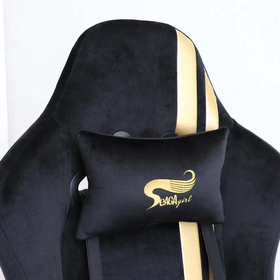 東馬 tohma SeAGA girl ゲーミングチェア ブラック×ゴールド 54682470 | 東馬 | 02