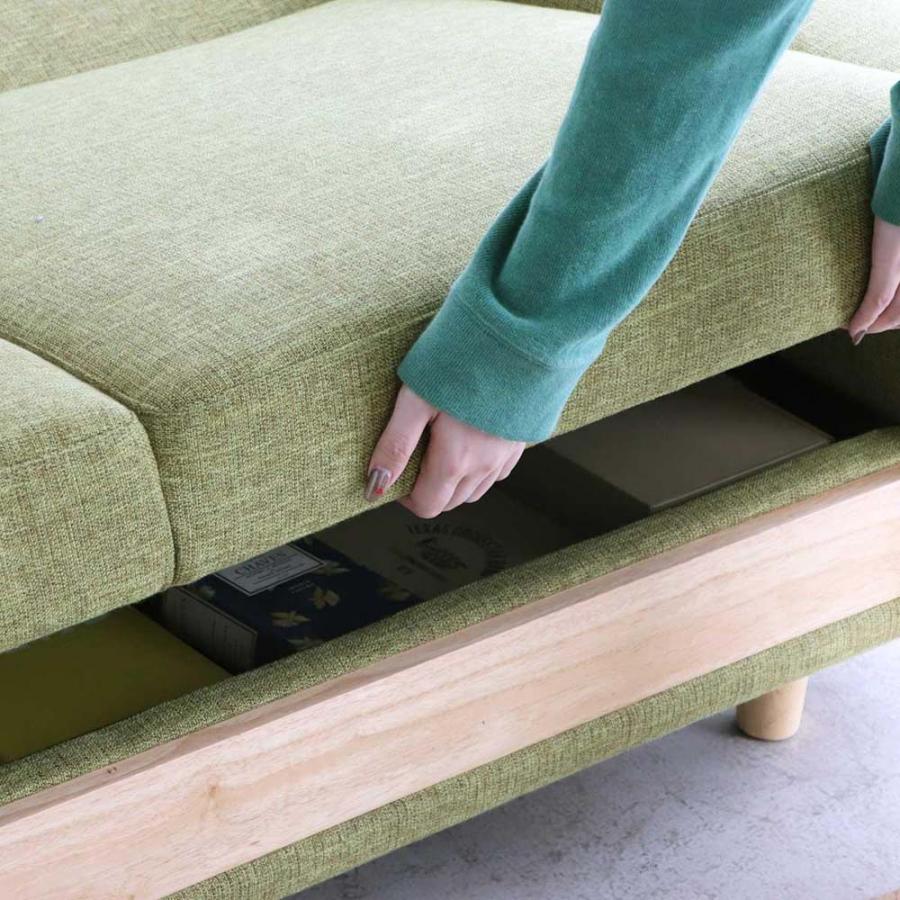 東馬 tohma FZ ケイシー 2.5人掛け 収納ソファベット グリーン 54685690 | 東馬 | 07