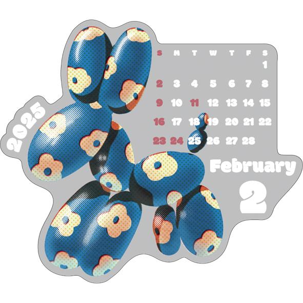 2025年 カレンダー ステッカーカレンダー/HOHOEMI 1000132496 アートプリントジャパン AP | ブランド登録なし | 02