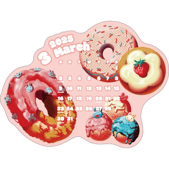2025年 カレンダー ステッカーカレンダー/HOHOEMI 1000132496 アートプリントジャパン AP | ブランド登録なし | 03