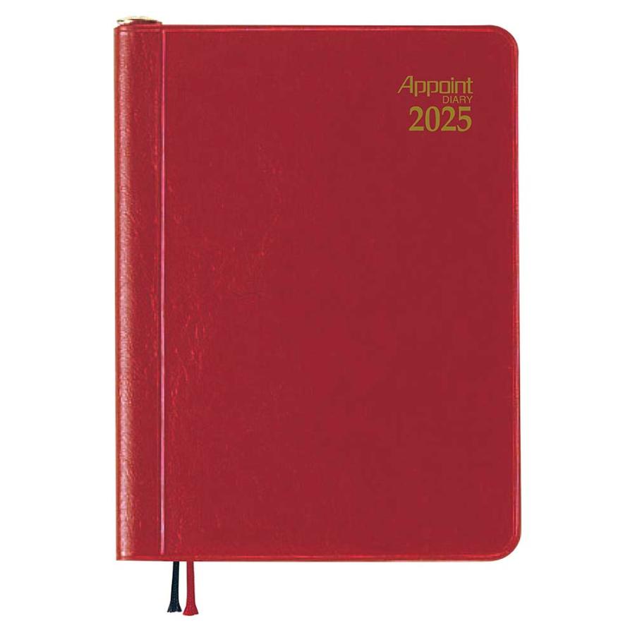 ダイゴー DAIGO 2025年 1月始まり アポイント 見開き2週間 鉛筆付き 手帳 ミニサイズ レッド E1014 Appoint ダイアリー | Appoint DIARY