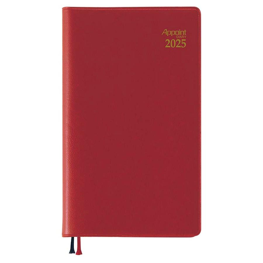 ダイゴー DAIGO 2025年 1月始まり アポイント 見開き1週間 手帳 レッド E1012 Appoint ダイアリー | Appoint DIARY