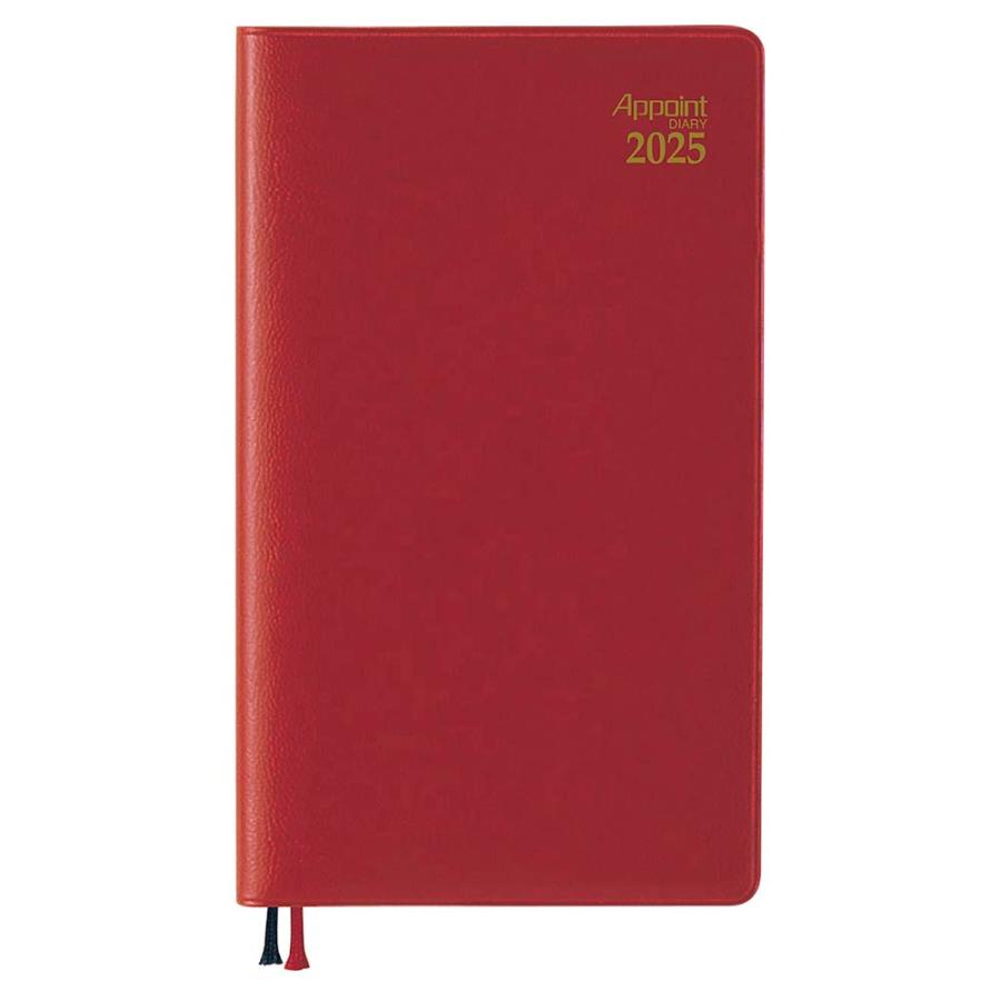ダイゴー DAIGO 2025年 1月始まり アポイント 1週間＋横罫 手帳 レッド E1017 Appoint ダイアリー | Appoint DIARY