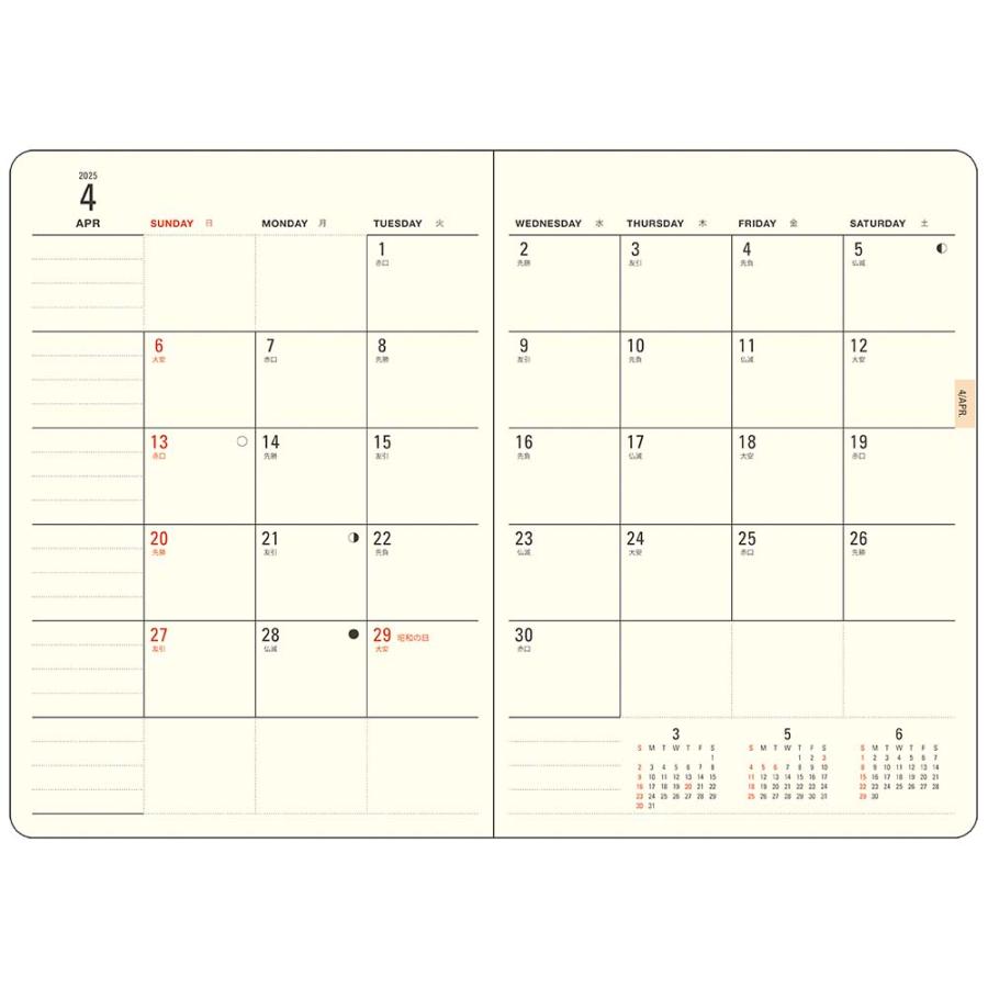 ダイゴー DAIGO 2025年 1月始まり ミル MILL マンスリー SPARKLE B6 ホワイト E7714 Appoint ダイアリー | Appoint DIARY | 01