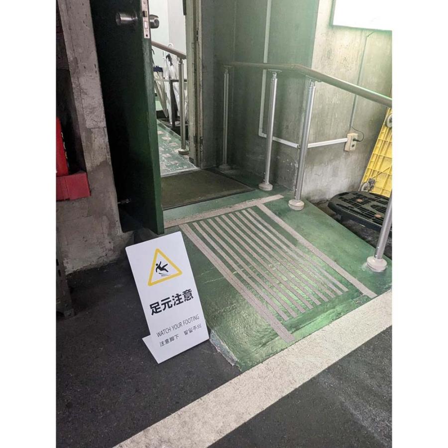 光 HIKARI LSサインホワイト 足元注意 LS2245W-6 | ブランド登録なし | 01