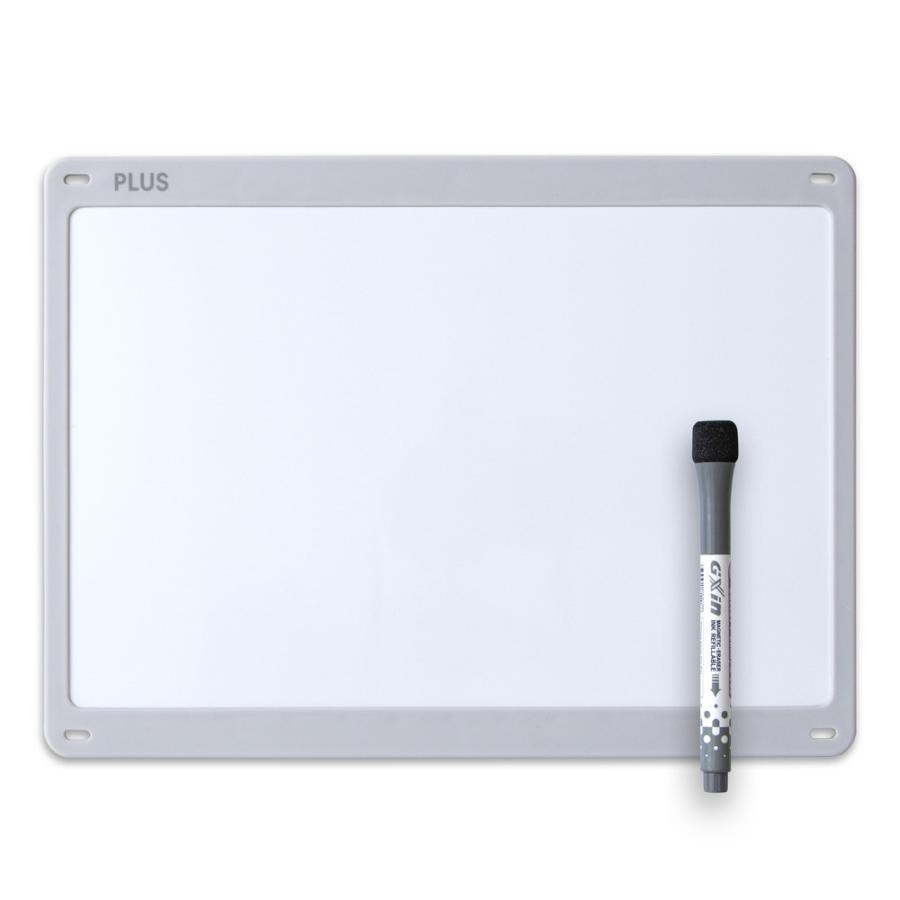 プラス(PLUS) 小型壁掛けホワイトボード やわらかフレーム グレー HWB-SF-GY 538126 | PLUS