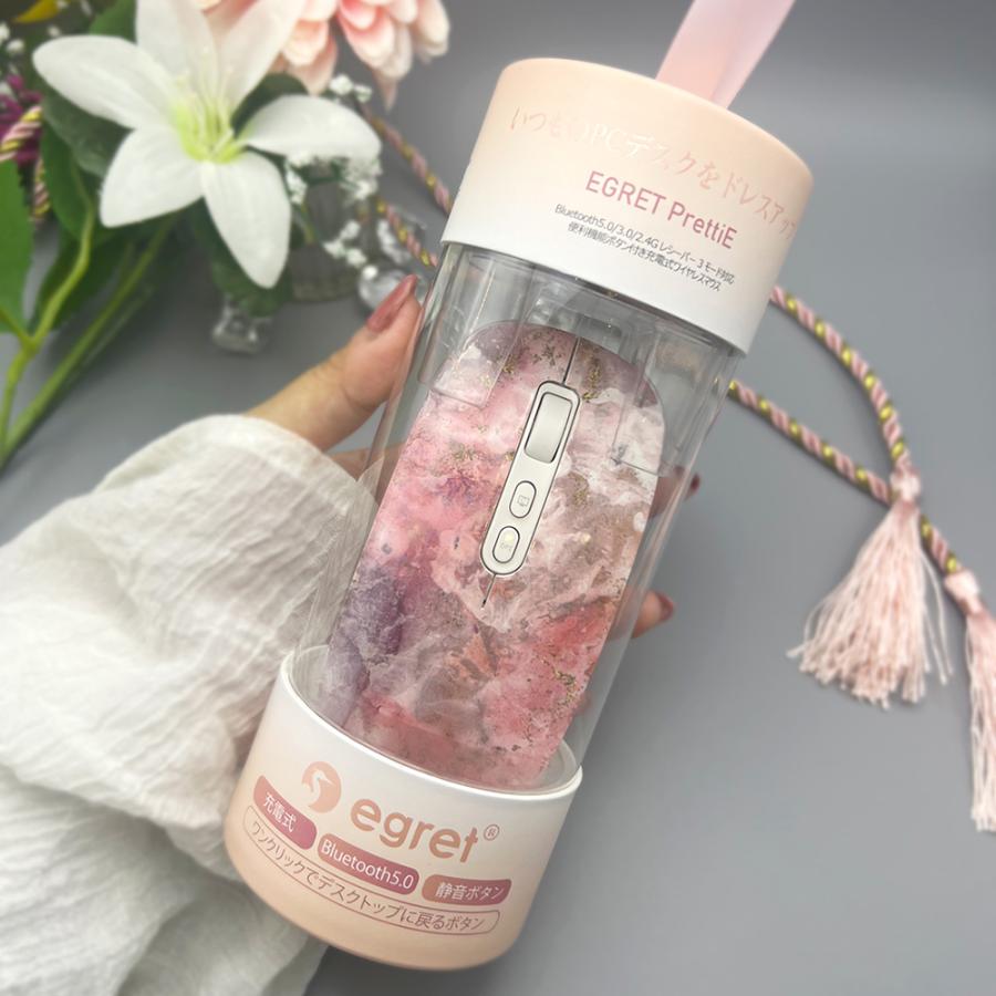 電響社 denkyosha EGRET Bluetooth&2.4G 静音充電式ワイヤレスマウス PrettiE EM23-P1 | ブランド登録なし | 06