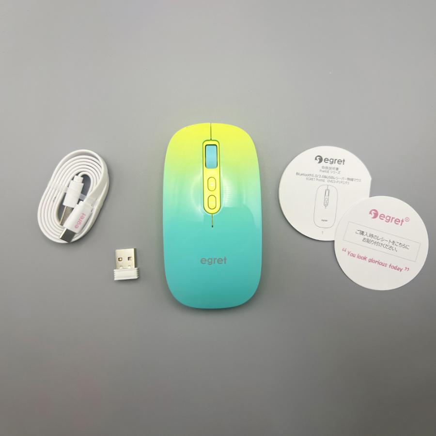 電響社 denkyosha EGRET Bluetooth&2.4G 静音充電式ワイヤレスマウス PrettiE EM23-P3 | ブランド登録なし | 11