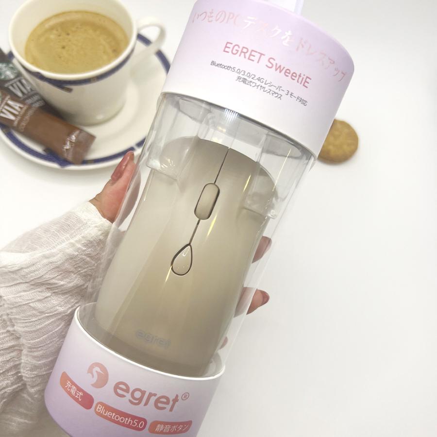 電響社 denkyosha EGRET Bluetooth&2.4G 静音充電式ワイヤレスマウス SweetiE EM23-S1 | ブランド登録なし | 06
