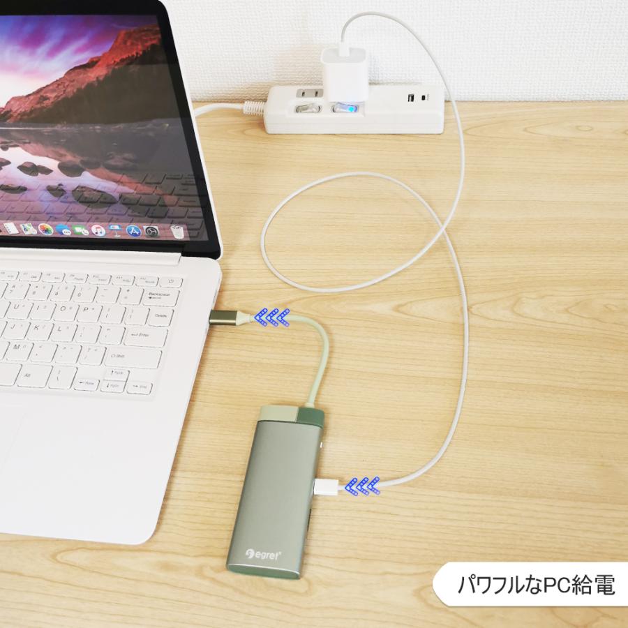 電響社 denkyosha EGRET 1to5 ケーブル収納可能USB-C EH23-5C-P ドッキングステーション | ブランド登録なし | 04
