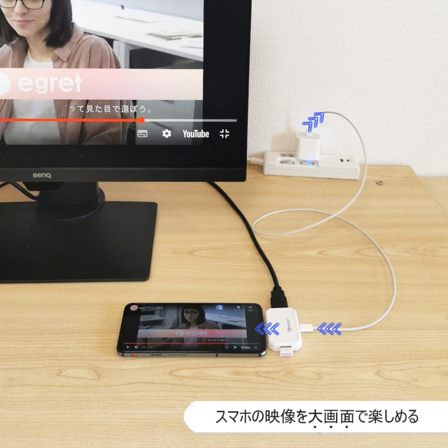 電響社 denkyosha EGRET 1to3 スマホ用USB-C接続 EH23-3C-K ミニドック ドッキングステーション | ブランド登録なし | 05