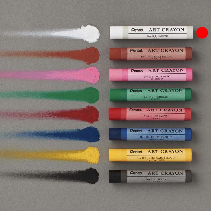 ぺんてる Pentel アートクレヨン 単色 ホワイト 10本セット PTACT100 | ぺんてる | 02