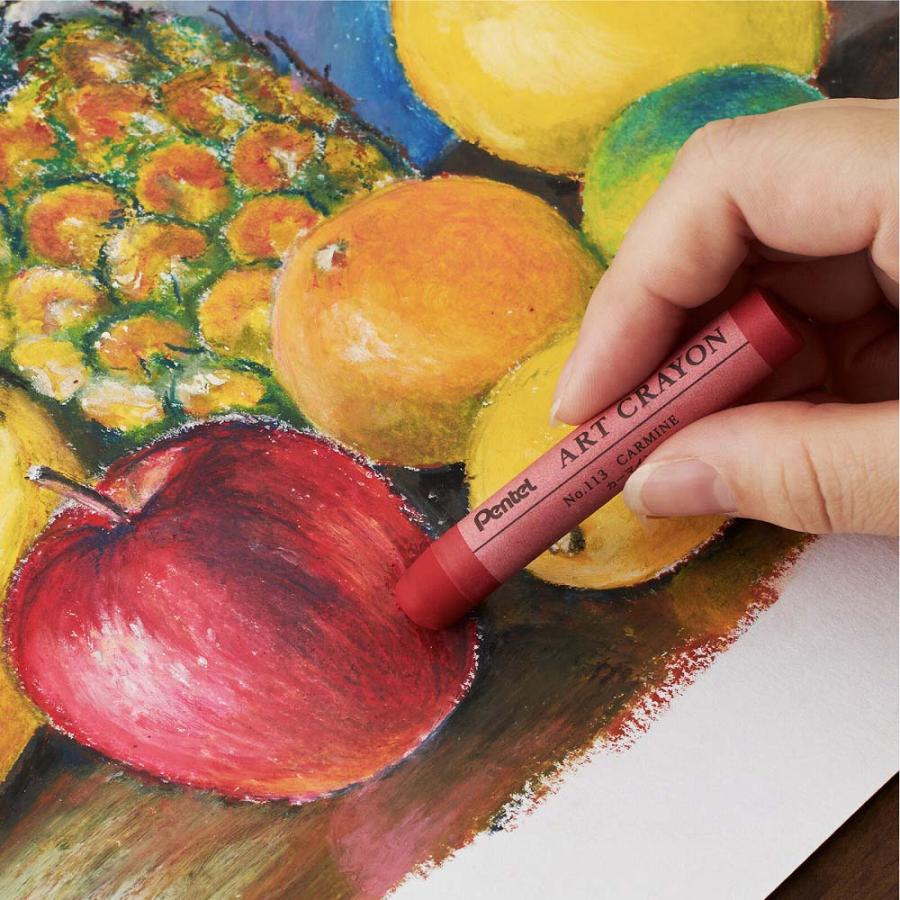 ぺんてる Pentel アートクレヨン 単色 カーマイン 10本セット PTACT113 | ぺんてる | 01