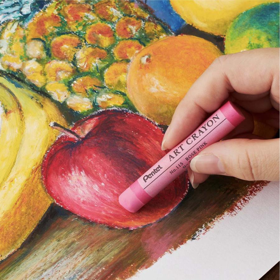 ぺんてる Pentel アートクレヨン 単色 ローズピンク 10本セット PTACT115 | ぺんてる | 01