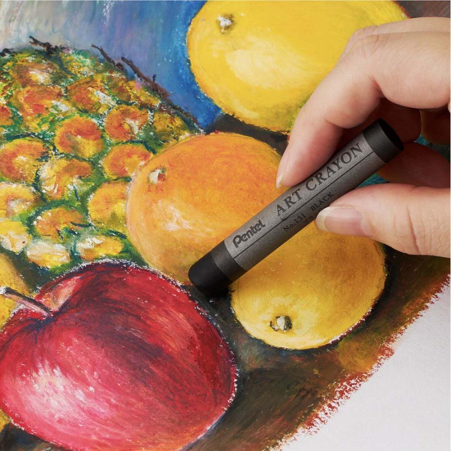 ぺんてる Pentel アートクレヨン 単色 ブラック 10本セット PTACT131 | ぺんてる | 01