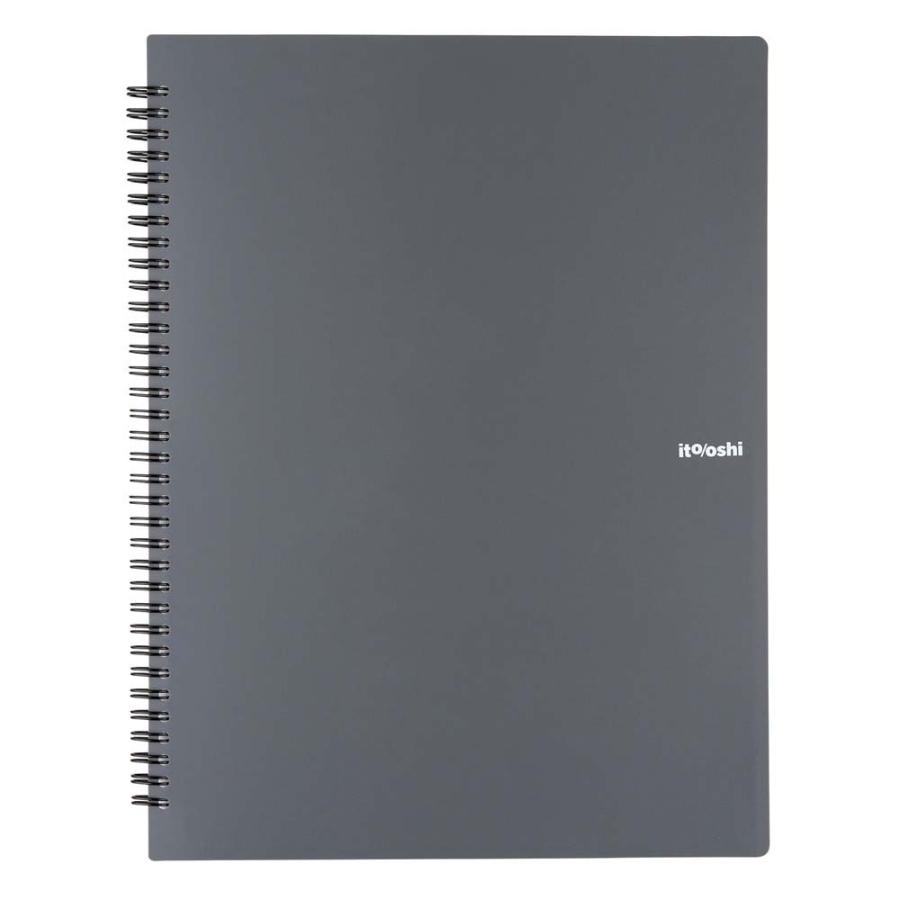 プラス PLUS ファイル ito/oshi A4クリアーホルダーをたくさん収納してもコンパクトな厚みの1ポケットのツインリング型ファイル ブラック FL-324CF 91818 | PLUS