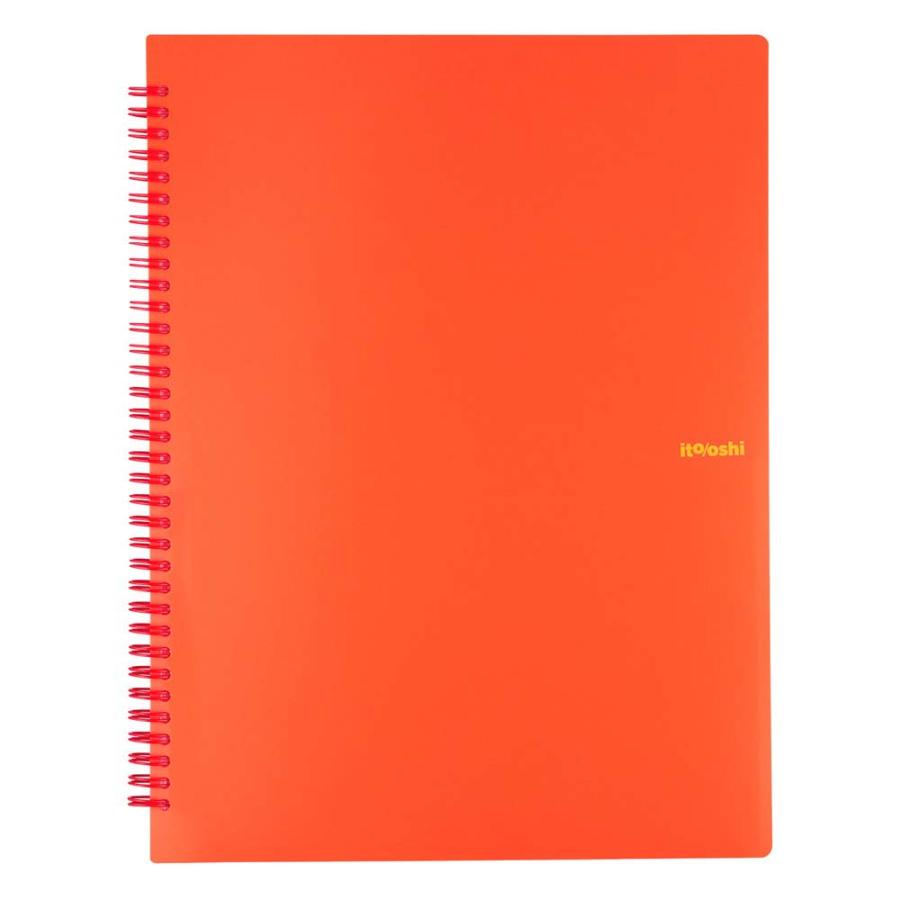 プラス PLUS ファイル  ito/oshi どんどん増えるトレカをたくさん収納してもコンパクトな厚みの9ポケットのツインリング型ファイル オレンジ FL-320CF 91836 | PLUS