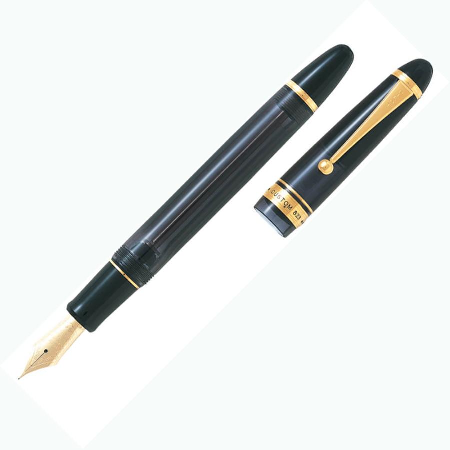 パイロット PILOT 万年筆 カスタム 823 透明ブラック 細字 ギフトケース付き FKK-3MRP-TB-F | PILOT（文具）