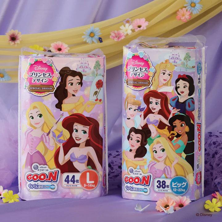 大王製紙 エリエール グーン ぐんぐん吸収パンツ プリンセスデザイン BIGサイズ 38枚 GOO.N ベビー用品 紙おむつ ディズニー 男女兼用 大サイズ GOON | GOO.N | 04