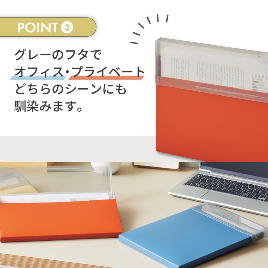 リヒトラブ Mutual コングレスケース A4・ヨコ スレートブルー A-2071-11 | LIHIT LAB. | 04