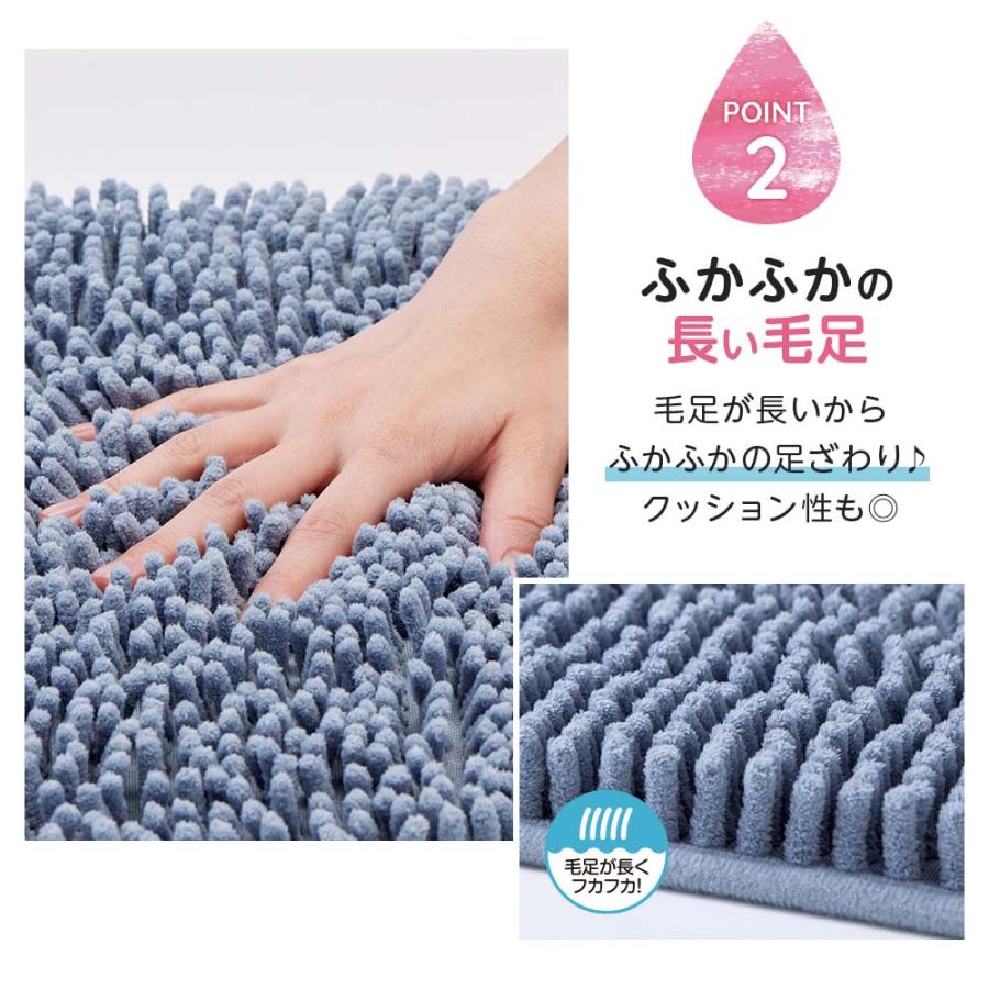 アイメディア AIMEDIA マイクロファイバーバスマット ブルーグレー 1010082 | アイメディア | 04